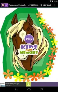 Puppies & Ponies Memory Game Screen Shot 2