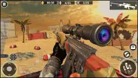 रेगिस्तान स्नाइपर शूटिंग -मुफ्त शूटिंग खेल: एफपीएस Screen Shot 0