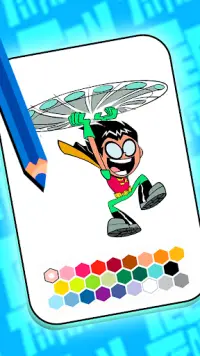 Teen Titans coloring cartoon Screen Shot 1