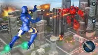Flying Iron Robot Superhero Fighting City Rescue Screen Shot 2