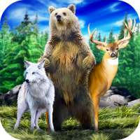 野生の森林生存：動物シミュレーター