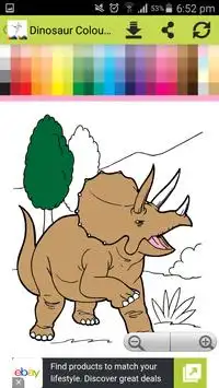 Dinosaur Colouring Screen Shot 1