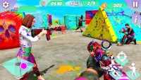 Paintball Shooting Battlefield: Free Nerf Gun Game Screen Shot 1