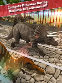 تريسيراتوبس محاكي ديناصور الحيوانات الأليفة سباق Screen Shot 3