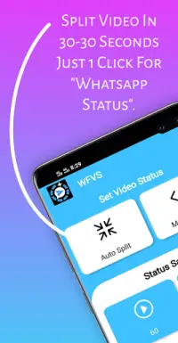 WFVS | Video Splitter For WhatsApp | Status Save Screen Shot 2