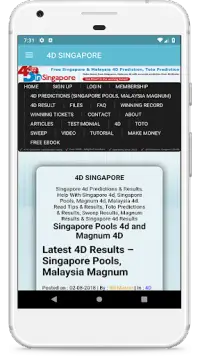 4D Singapore Malaysia Predictions & Results Live Screen Shot 3