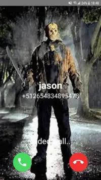 Scary fake call from jason character Friday the 13 Screen Shot 2