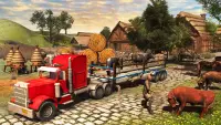 Farm Animal Truck Transport Driving Simulator Game Screen Shot 0
