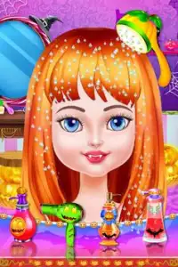 Halloween Hairdresser Fashion-Hairstyles Jogos Screen Shot 3