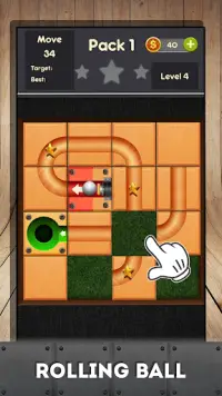 Rolling ball - slide puzzle Screen Shot 0
