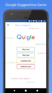 Quigle - Google Feud   Quiz Screen Shot 0