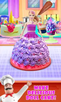 Unicorn Doll Cake - Sweet Rainbow Cupcake Desserts Screen Shot 2