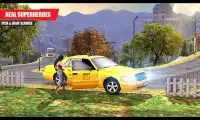 Superhero Taxi Driving : fast racing challenges 3D Screen Shot 4