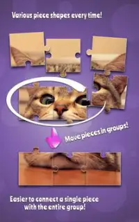 Gatti Carini Giochi di Puzzle Screen Shot 4