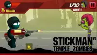 Stickman vs Temple Zombies Screen Shot 1