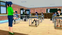 Jogo de Escola Simulador Anime Screen Shot 1