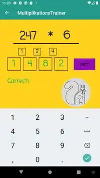 Multiplication trainer Screen Shot 2