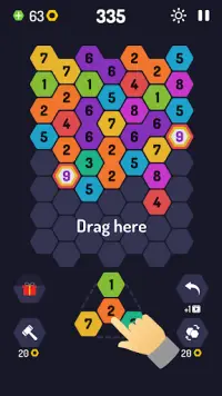 Fusionar 9! Hexa Puzzle Screen Shot 0