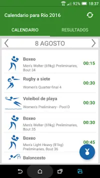 Calendario para Río 2016 Screen Shot 1