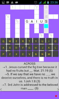 Bible Crossword Screen Shot 4