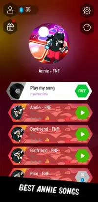 Annie FNF Tiles Hop Music Funny Dance Screen Shot 0
