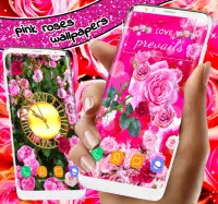 Spring Rose Live Wallpaper 🌹 Pastel Pink Themes Screen Shot 5