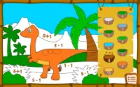 공룡과 수학 색칠. 어린이를위한 무료 교육 게임 Screen Shot 3