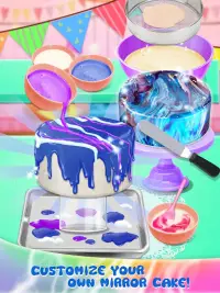 Galaxy Mirror Glaze Cake - Sweet Desserts Maker Screen Shot 1