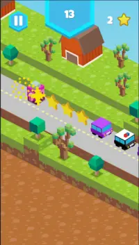 Pink Blocky Dash Screen Shot 2