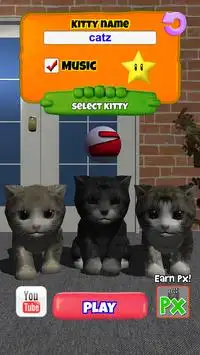 Gato sin casa mascota virtual para cuidar Screen Shot 0