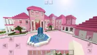Pink House Minecraft Supermansion Girl Games Free Screen Shot 6