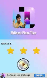 MrBeast Piano Tiles Screen Shot 0