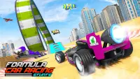 फॉर्मूला कार रेसिंग स्टंट गेम Screen Shot 4