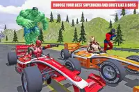 Superhero Real Car Racing Stunts: Super Hero Games Screen Shot 1