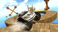미친 몬스터 트럭 스턴트 3D : 스턴트 레이싱 게임 Screen Shot 3