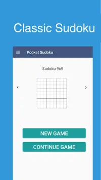 Pocket Sudoku - Free Classic Sudoku 9x9, 6x6 Screen Shot 0