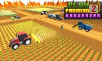 Blocky Plow Farming Harvester Screen Shot 0