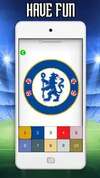 Football Logo Color by Number - Soccer Pixel Art Screen Shot 2
