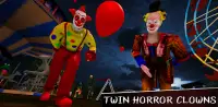 Twins Clown Games - Twins Horror Game Granny Clown Screen Shot 0