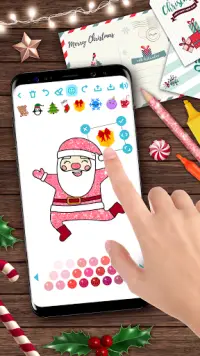 Coloriage enfants de Noël Screen Shot 1