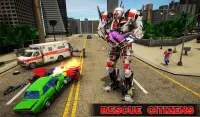 resgate cidade ambulância robô transform Screen Shot 4