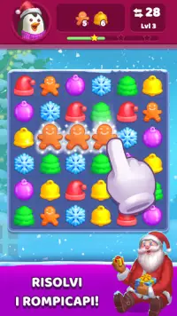 Babbo Natale - Giochi Match 3 & Puzzle di Natale Screen Shot 0