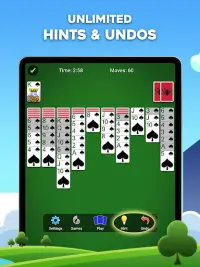 Spider Solitaire: Card Games Screen Shot 2