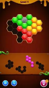 Hexagon game 2019 Puzzle Block Screen Shot 0
