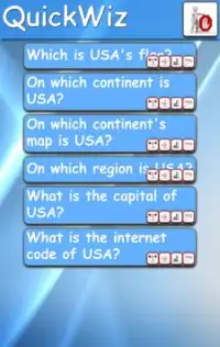 QuickWiz with Geography Screen Shot 2