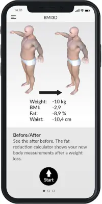 BMI 3D - Body Mass Index and body fat in 3D Screen Shot 1