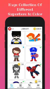 Superhero Color By Number Screen Shot 1