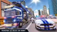 US Police Airplane Transport Robot Car Simulator Screen Shot 0