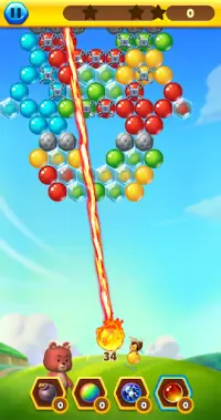 Bubble Bee Pop - カラフルなバブルシューターゲーム Screen Shot 2