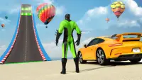 車のゲーム - スーパーヒーローカーゲームGT レーシング Screen Shot 1